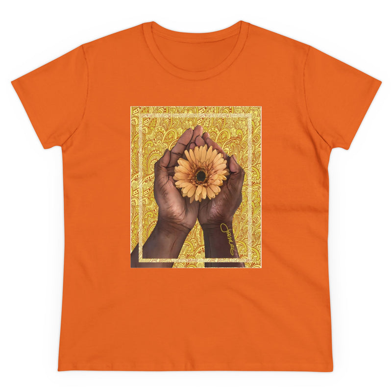 Sunflower Hands II- Women's Midweight Cotton Tee