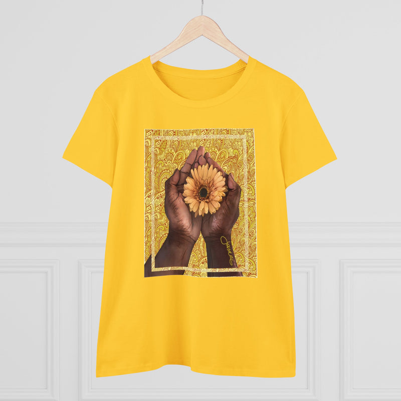 Sunflower Hands II- Women's Midweight Cotton Tee