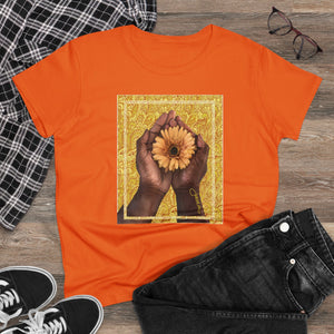 Sunflower Hands II- Women's Midweight Cotton Tee