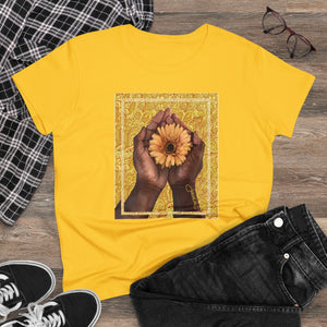 Sunflower Hands II- Women's Midweight Cotton Tee