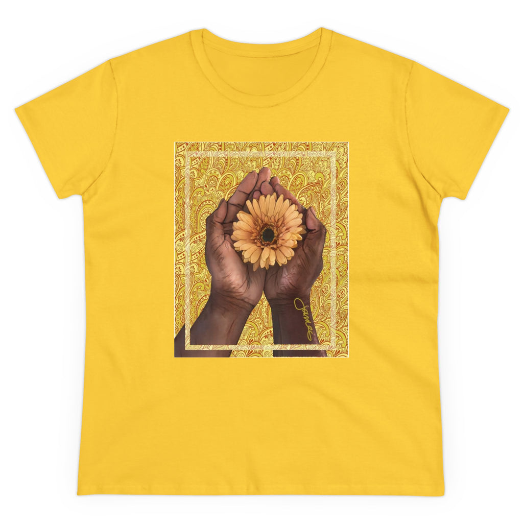 Sunflower Hands II- Women's Midweight Cotton Tee