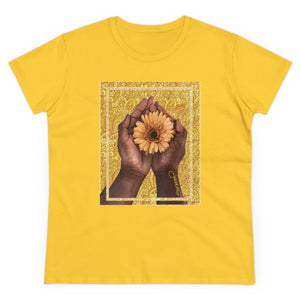 Sunflower Hands II- Women's Midweight Cotton Tee