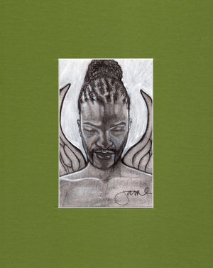 The Guardian Mini-Mini Print w/ Green Mat