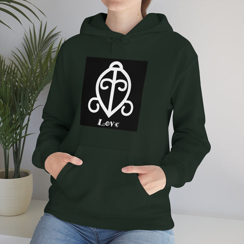 Love - ADINKRA  Unisex Heavy Blend™ Hooded Sweatshirt
