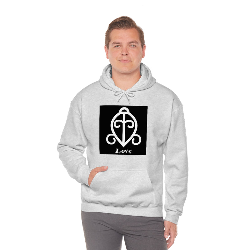 Love - ADINKRA  Unisex Heavy Blend™ Hooded Sweatshirt