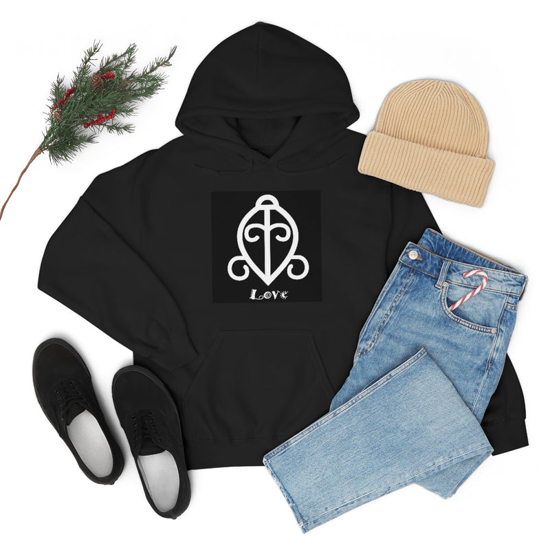 Love - ADINKRA  Unisex Heavy Blend™ Hooded Sweatshirt