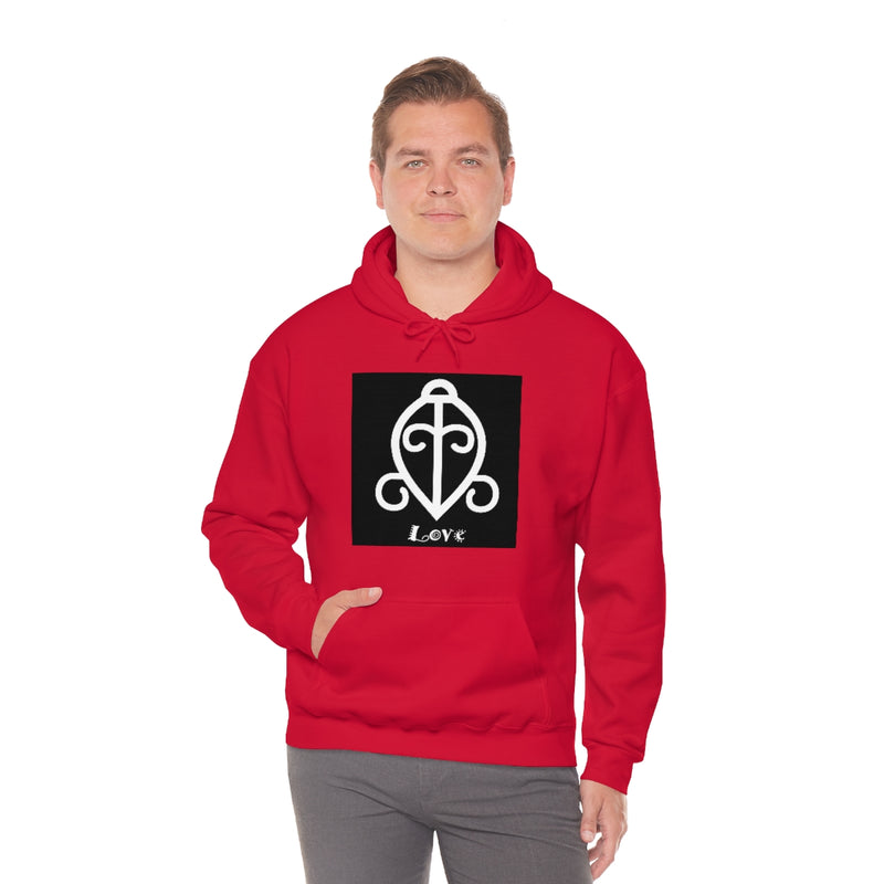Love - ADINKRA  Unisex Heavy Blend™ Hooded Sweatshirt