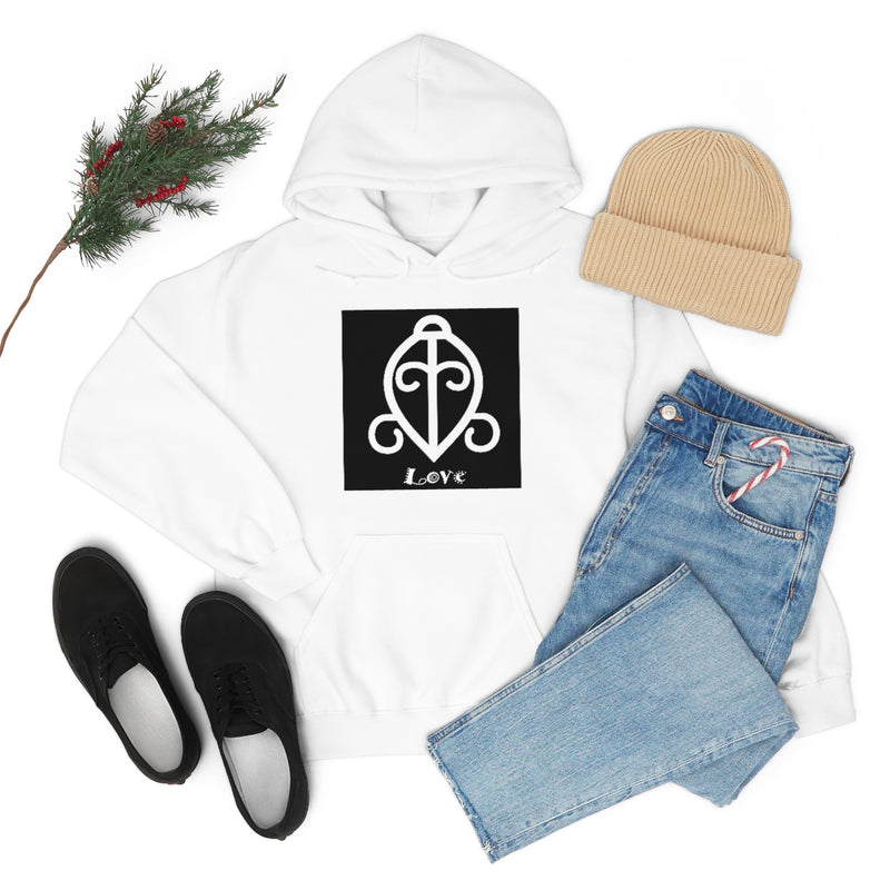 Love - ADINKRA  Unisex Heavy Blend™ Hooded Sweatshirt