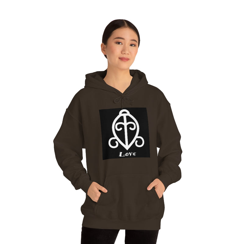 Love - ADINKRA  Unisex Heavy Blend™ Hooded Sweatshirt