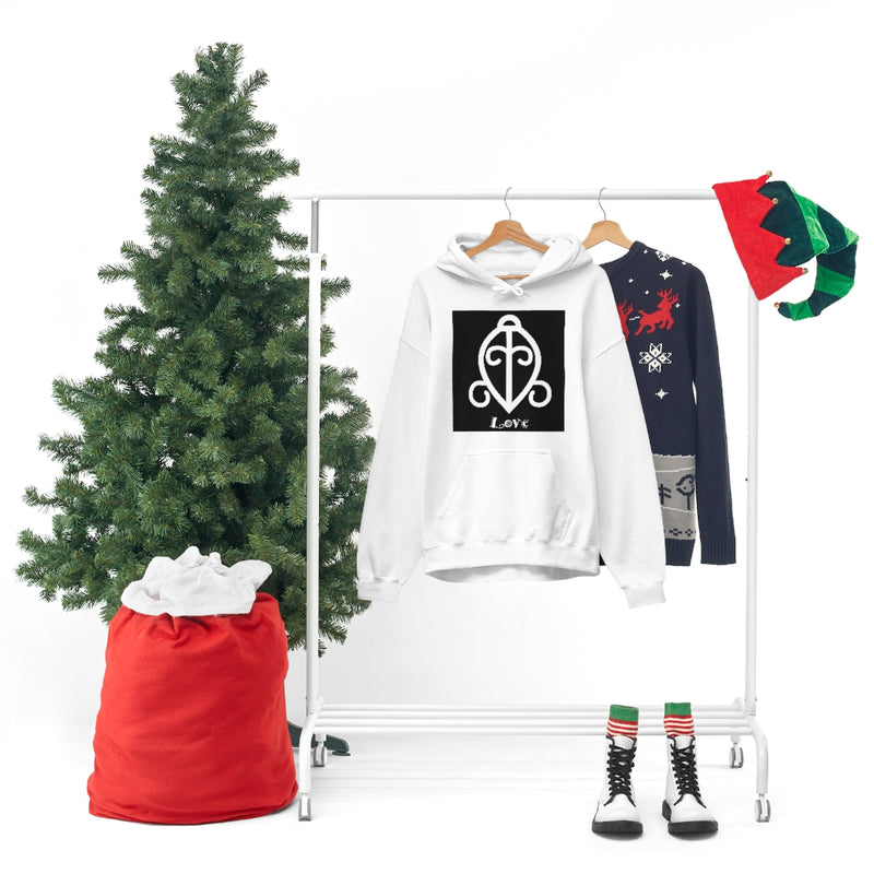 Love - ADINKRA  Unisex Heavy Blend™ Hooded Sweatshirt