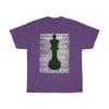 KING- Chess Piece- Purple Unisex Heavy Cotton Tee