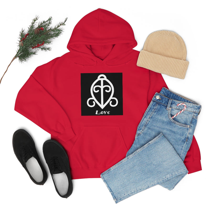 Love - ADINKRA  Unisex Heavy Blend™ Hooded Sweatshirt
