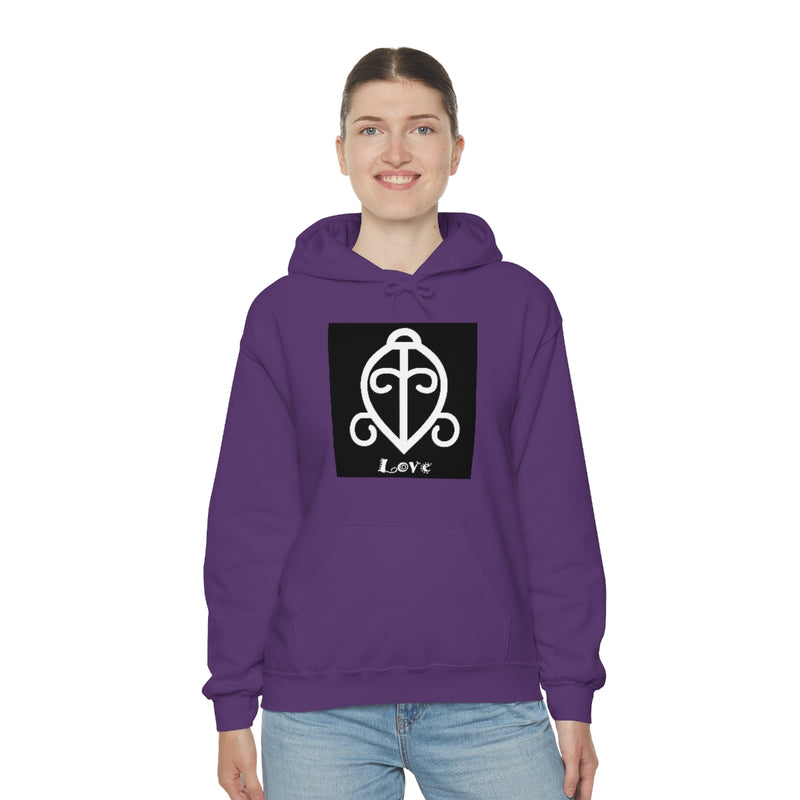 Love - ADINKRA  Unisex Heavy Blend™ Hooded Sweatshirt