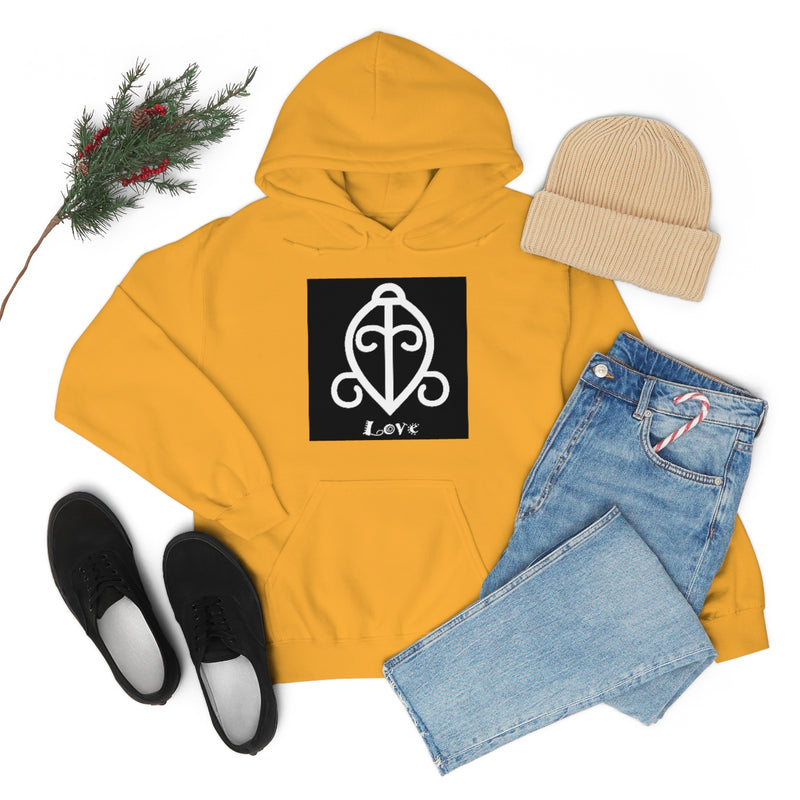 Love - ADINKRA  Unisex Heavy Blend™ Hooded Sweatshirt