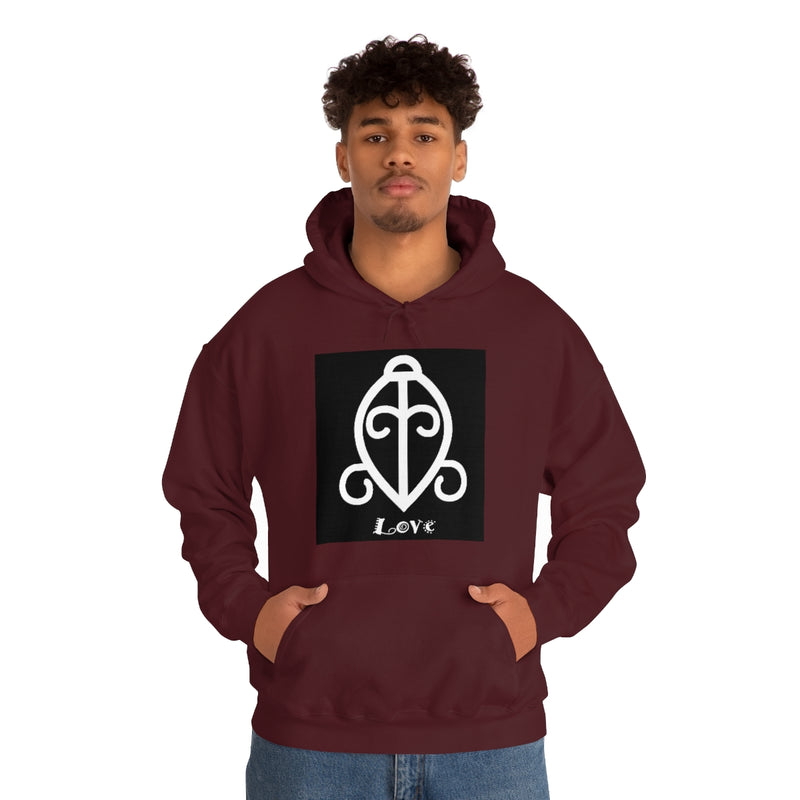 Love - ADINKRA  Unisex Heavy Blend™ Hooded Sweatshirt