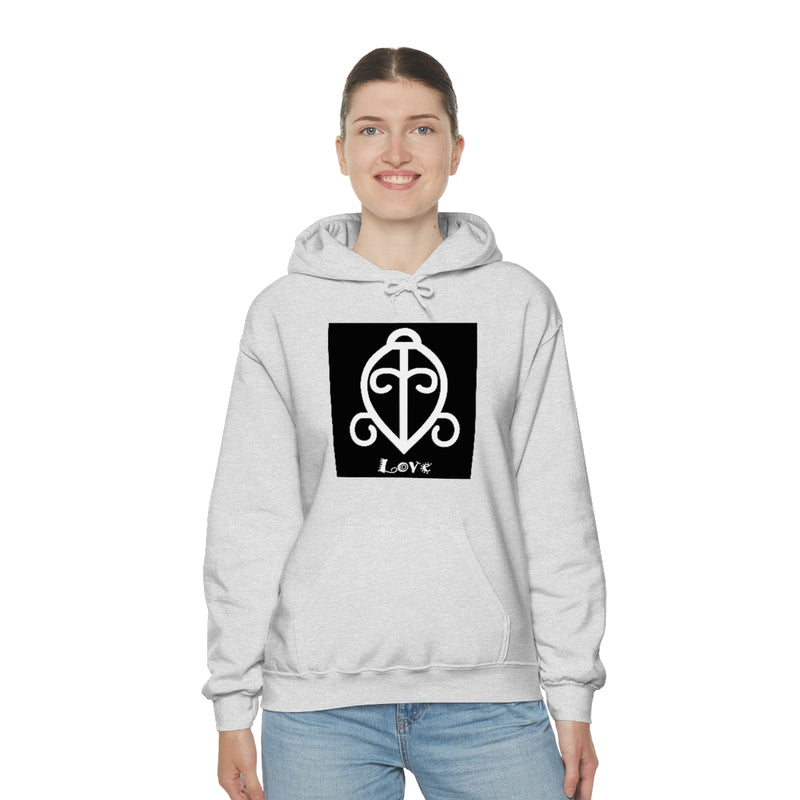 Love - ADINKRA  Unisex Heavy Blend™ Hooded Sweatshirt
