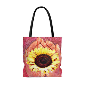 Sunflower Hands Tote Bag