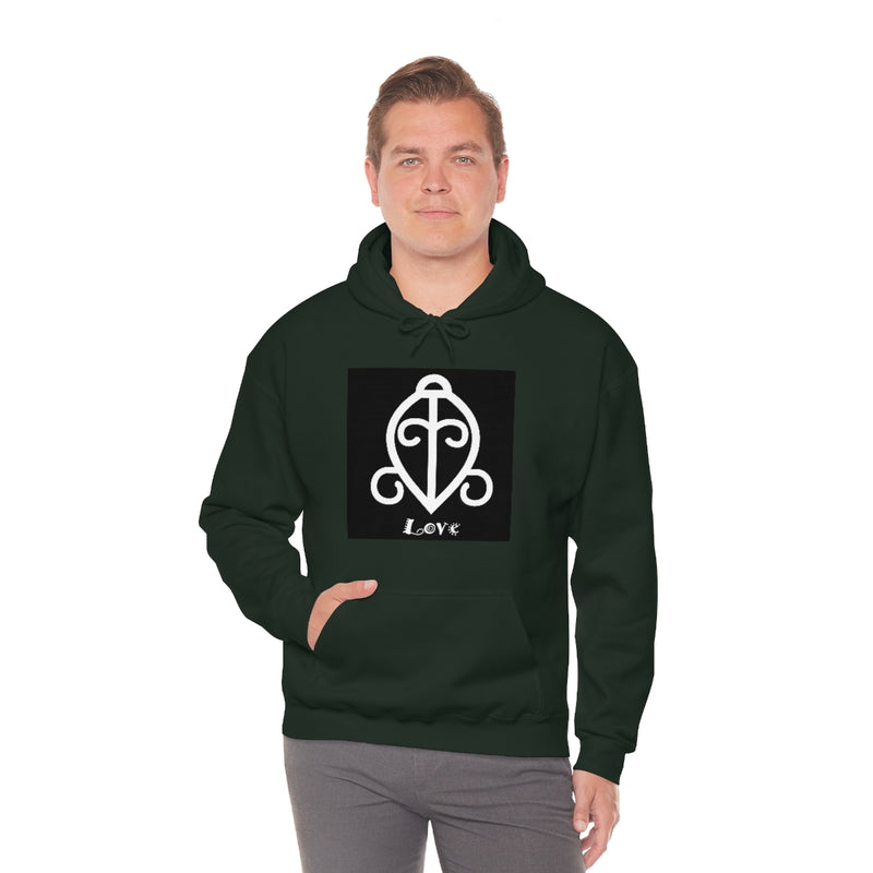Love - ADINKRA  Unisex Heavy Blend™ Hooded Sweatshirt