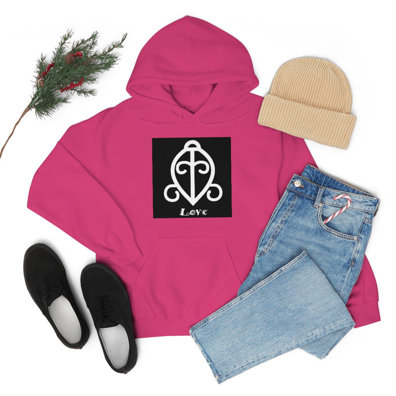 Love - ADINKRA  Unisex Heavy Blend™ Hooded Sweatshirt