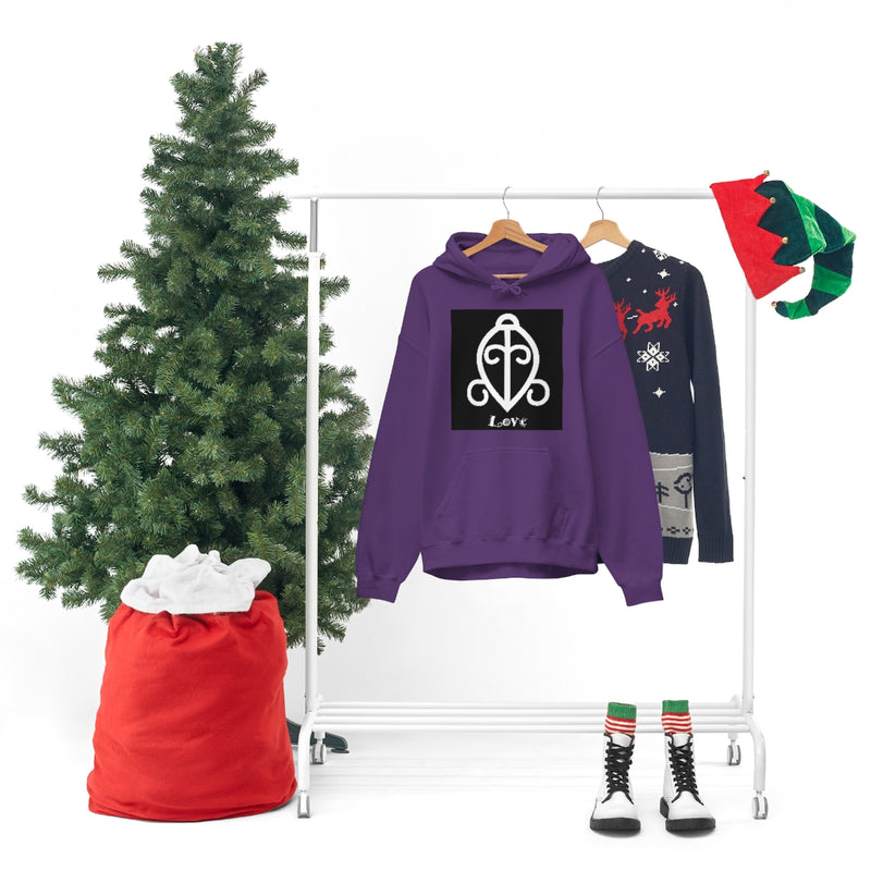 Love - ADINKRA  Unisex Heavy Blend™ Hooded Sweatshirt